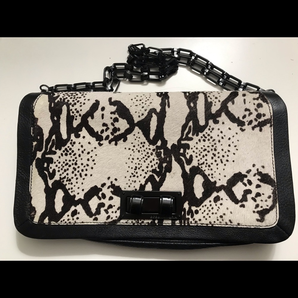 BCBGMaxmaria Mohair leather clutch